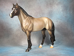 Lot 18 - Silvery metallic grullo Warmblood stallion