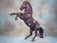 Lot 26 - Metallic Glossy Royal Purple Bandana Fighting Stallion