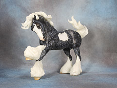 Lot 1 - Star Dapple Pinto Gypsy Vanner (mold #723) with four white socks